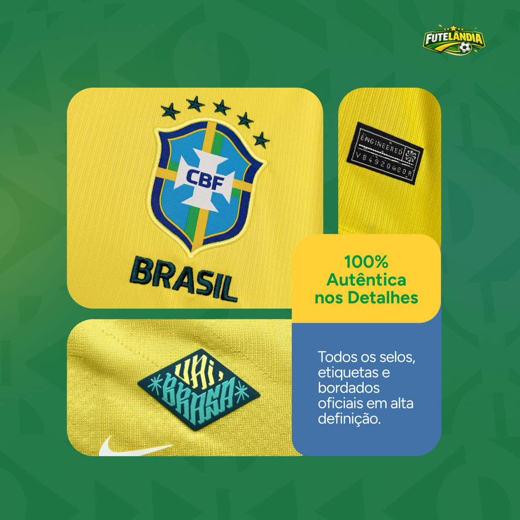 Camiseta da Seleção Brasileira - Copa 2026 [Adulto + Infantil]