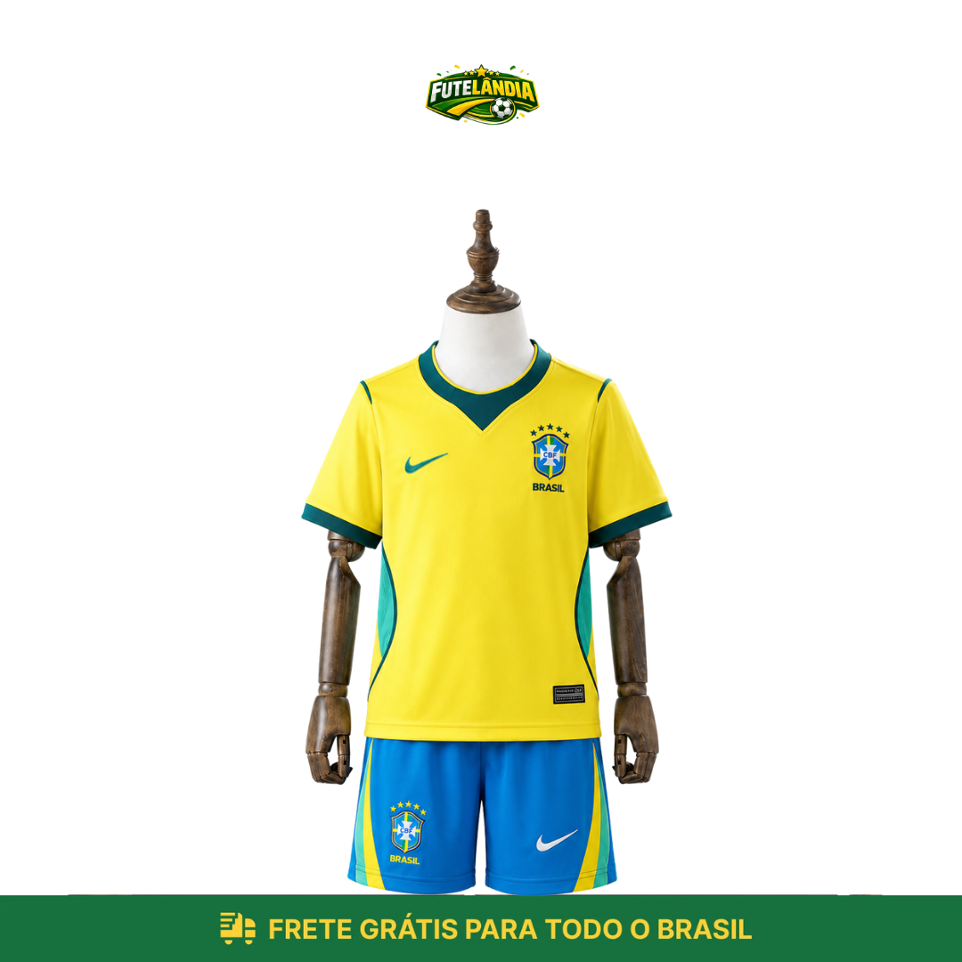 Camiseta da Seleção Brasileira - Copa 2026 [Adulto + Infantil]